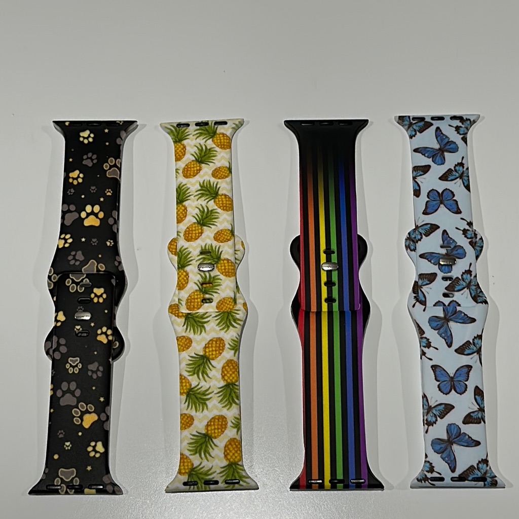 New Set Of 4 Patterned Watch Bands 384041 Mm